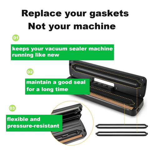 Gasket set (upper and lower) for GERYON E2900/E2901 vacuum sealers; includes six foam gaskets.