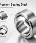 GEG25C Radial Spherical Plain Bearing 25x47x28mm with wear-resistant premium bearing steel and precision finish.