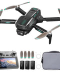 Foldable Drone With 4K Camera For Adults And Beginners, FPV RC Quadcopter With GPS Follow, auto return, 5 inch LCD tablet screen