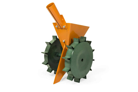 Versatile Metal Seed Planter For Corn Beans And Vegetables No Fuss 2 Row To 1 Row Manual Seeder with Adjustable Spacing on wheels