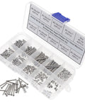 All In One 2 56 UNC Stainless Steel Phillips Pan Head Machine Screws And Nuts Assortment Kit, 220 Piece Set
