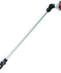 Long Metal Garden Wand With Seven Watering Patterns, Thumb Control, 180 Degree Adjustable Head, lightweight aluminum