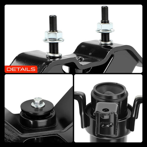 Close-up of Smooth Out That Rod Shake Heavy Duty Engine Motor And Transmission Mount Kit, showing mounting bolts and details.