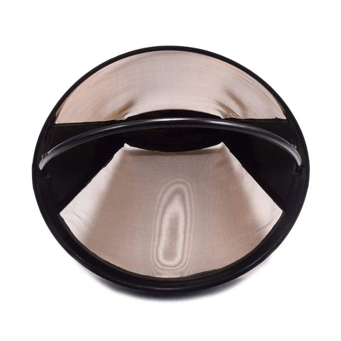Top view of Reusable No 4 Cone Stainless Steel Coffee Filter Set 2 Pack For 8 To 12 Cup Brewers Permanent Basket Filters For Coffee Bar Keeps Flavor Rich