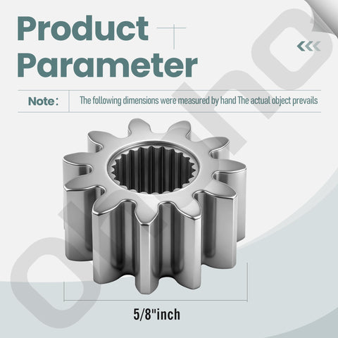 Metal pinion gear from Two Pack Steering Shaft Pinion Gear And Bushing Kit For MTD 717-1554 Toro 112-0863 Cub Cadet LT1042