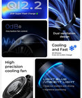 Qi2.2 25W MagSafe Car Mount Charger With Cooling Fan And 95W Fast Adapter features ambient light and dual ventilation design.