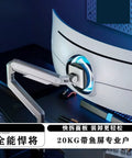 Heavy Duty Monitor Mount With No Sweat Clamping Design And Butter Smooth Pivot Swivel for stable desk use and organization.