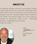 About Us section with CEO Dean Rotchin's photo and company history text.