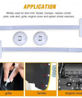 50 Pack Nylon Self Locking Cable Tie Buckles Heavy Duty Universal Car Repair Clips For Bumpers Trunk Lining And Underbody Panels 3.51 Inch Length White application example