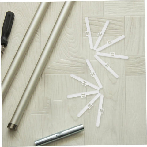 Vertical Blind Repair Kit 10 Pack Dual Hole Hangers for quick install, durable plastic window blind accessories on floor