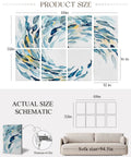 Top Shelf Acoustic Wall Panels With Dope Watercolor Fish Art For Bedroom And Podcast Room Sound Absorbing Polyester Fiber Decor Noise Fighting Wall Tiles 8 Piece Collection size schematic with measurements.