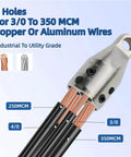 Heavy Duty Penguin Wire Pulling Grip For Electrical Cable Installation showing 4 holes for 3/0 to 350 MCM copper or aluminum wires.