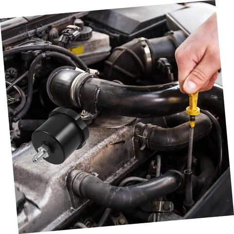 Aluminum Brake Fluid Reservoir Drift Oil Tank For Cars High Performance Car Brake Oil Cup installed in engine bay