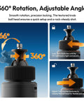 Close-up of 360° rotation feature on 10000mAh Battery Grip For Cameras With Hidden 360 Degree Tripod Base, showing adjustment mechanism.