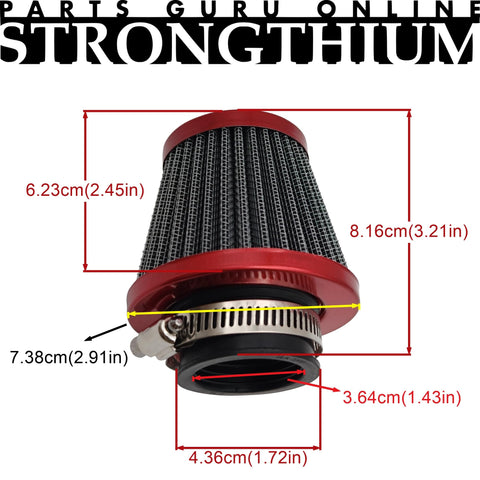 35mm Pod Style Air Intake Filter For ATVs Dirt Bikes Go Karts Pit Bikes And Mini Bikes Fits 49cc To 125cc Tao Tao Coolster