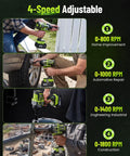 4-speed Beefy Cordless Impact Wrench 2000Nm Brushless High Torque One Half Inch Drive used for home improvement, automotive, industrial, and construction tasks.