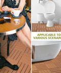 Wood Plastic Composite Patio Deck Tiles Interlocking Kit For Outdoor And Indoor Use, Waterproof Durable WPC Flooring in bathroom and cafe