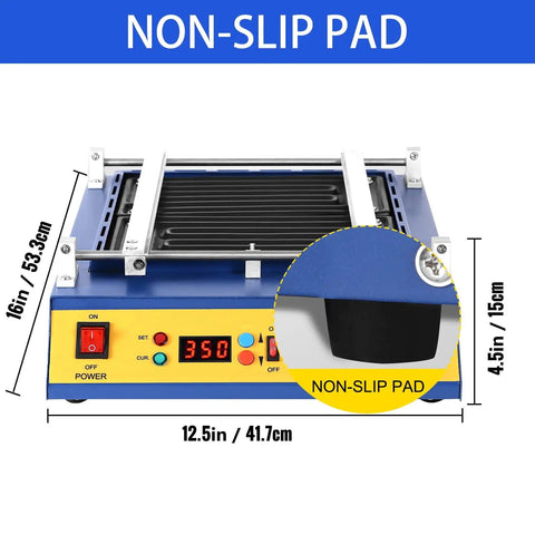 Non-slip pad on Infrared Preheating Oven 1600W Pro Grade Heating Plate For PCB SMD BGA Repair Soldering Station