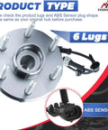 Front Wheel Hub Bearing Assembly With ABS For Chevy Silverado 1500 4WD And GMC Sierra 1500 4WD, 2000 Through 2006 Yukon XL 1500 AWD, 2 Piece Set OE Replacement Ready To Install