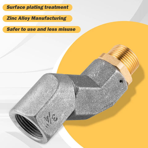 Two Pack Three Quarter Inch Fuel Hose Swivel 360 Degree With NPT Fitting For Fuel Transfer Pumps And Nozzles Connector For Fuel Hose Automotive Refueling Multi Plane zinc alloy swivel connector