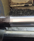 Close-up of a lathe using the 1 Piece Lathe Burnishing And Rolling Tool For A Pro Grade Smooth Surface Finish And Easy Turning Instead Of Grinding