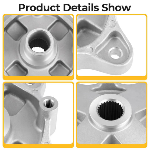 Badass Heavy Duty Rear Wheel Hub Assembly With Studs Replacement For Polaris RZR Sportsman Ace Ranger ATV UTV Models close-up images