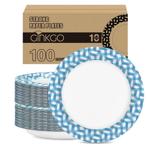 Heavy Duty 10 Inch Paper Plates Bulk Pack Thickened Disposable Dinner Plates For Holidays, Parties, Picnics And Everyday Use Sturdy Yet Lightweight Eco Friendly Renewable Materials 100 Count