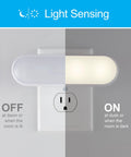 Plug In LED Night Light Bar With On Off Auto Switch, 100 Lumen Soft White Glow For Hallways And Bedrooms, Model 62459 in socket