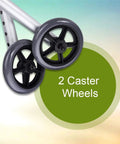 Lightweight 5 Inch Caster Wheels For Walkers Converts Traditional Walkers To Rolling Walkers No Tool Required Install