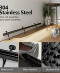 4 Foot Bar Foot Rail Kit With 304 Stainless Steel Tubes Polished Finish And Brushed Brackets Silver Bar Rail For Under Counter Mounting Complete Hardware And Tubing Great For Your Home Bar Setup