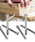 Dead Nuts Reliable M10 X 110mm Hex Socket Head Cap Screws Bolt Kit With 10 Pack A2-70 Stainless Steel used in DIY project assembly.