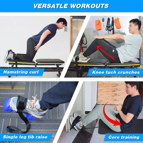 Nordic Hamstring Strap For Bench Training Go To Easy Nordic Curl Strap workout with hamstring curls and core exercises.