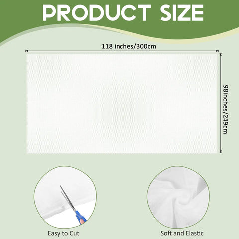 Four Panel Outdoor Mosquito Netting For Patio 118 W By 98 L No See Um Garden Mesh Curtains with cutting and fabric features