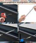 30 Pack 8 Inch Stainless Steel Gutter Screws With 304 Stainless Sleeves For 6 Inch Gutters Beefy Heavy Duty Roof Gutter Repair Kit