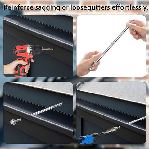 30 Pack 8 Inch Stainless Steel Gutter Screws With 304 Stainless Sleeves For 6 Inch Gutters Beefy Heavy Duty Roof Gutter Repair Kit