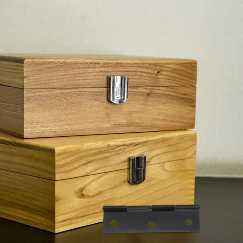 Black Stainless Steel Cabinet Door Hinges With Screws For Easy Opening And Closing Foldable Butt Hinges For Wooden Box Doors