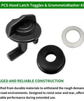 2 Piece Hood Latch Toggle and Grommet Washer Kit for Polaris RZR 570 800 900 XP 4 900 S 800 4 800 Models