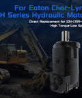 Hydraulic Motor 104-1789-006 Replacement For Eaton Char-Lynn 2000 Series, 9.59 Cu In Displacement, 2-Bolt SAE-A Mount, 470 RPM, 2780 PSI Beefed-Up Heavy-Duty on excavator