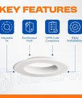 Top Quality White Fire Sprinkler Escutcheon Skirt With A Polished Flush Design And Seamless Wall Gap Cover features adjustable fit and rust-resistant finish.