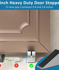 Optish 2-pack heavy-duty 3-inch door stoppers with adjustable springs for bottom-of-door installation on heavy doors