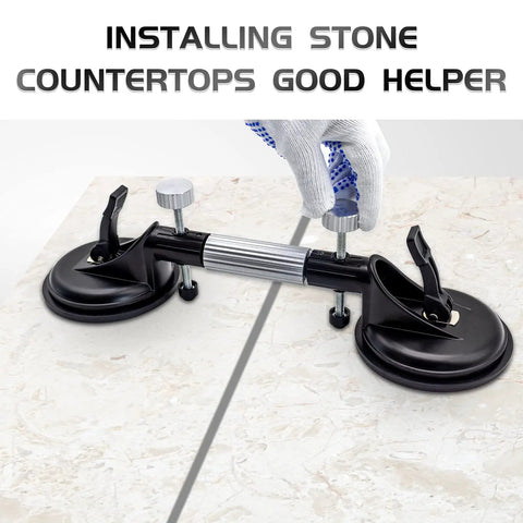Two Pack 6 Inch Adjustable Granite Seam Setter With Strong Suction Cups for Stone Marble and Glass Slab Installations Tile Countertop
