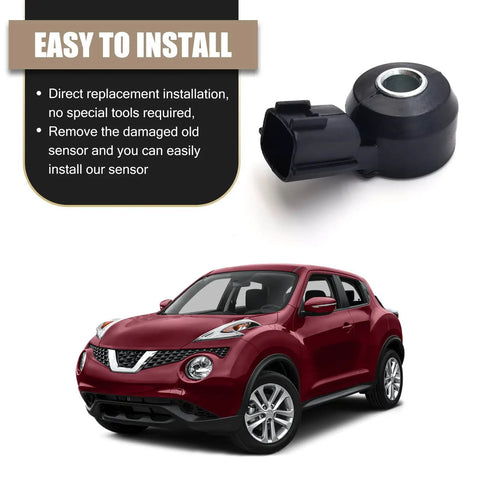 Heavy Duty Ignition Knock Sensor For Cars, Straight Plug And Drop Engine Diagnostics Fix, Direct Swap Replaces 220607B000 Ks107 with black housing