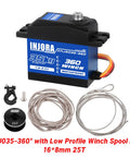 35Kg Digital Winch Servo With 360 Degree Continuous Rotation Waterproof RC Winch Kit with aluminum spool and gear