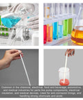 Laboratory setting showing White PTFE Round Rods One Quarter Inch Diameter, Thirteen Inch Length, Pack Of Five, for chemical use.