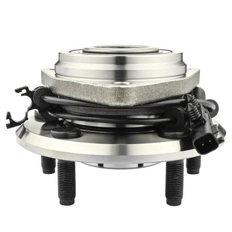 Front view of Front Wheel Hub And Bearing Kit For Jeep Wrangler 2007 To 2016, 5 Lug With ABS, 2 Piece Set For Driver And Passenger Sides