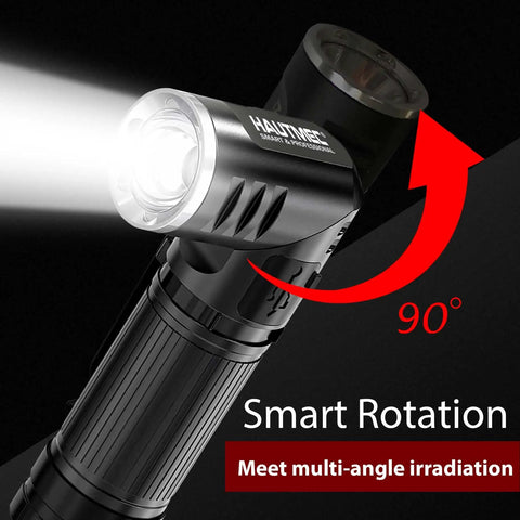 Rechargeable LED Flashlight With 500 Lumens Magnetic Base Waterproof Build Three Modes High Low Strobe Compact Handheld Light