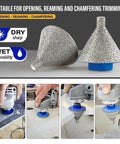 Front view of LOZLIN 2-inch diamond core drill bit for tile/marble/masonry, 50mm hole saw with 5/8-11 threaded shaft