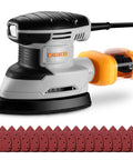 Detail Sander For Precise Handheld Work 1.5A Mouse Palm Corded Sander With Slick Dust Collection and 15pc Sandpaper Pack