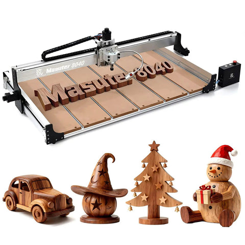 CNC Router Kit 800x400mm Three Axis Milling And Engraving System With 300W Spindle in action with wood carvings