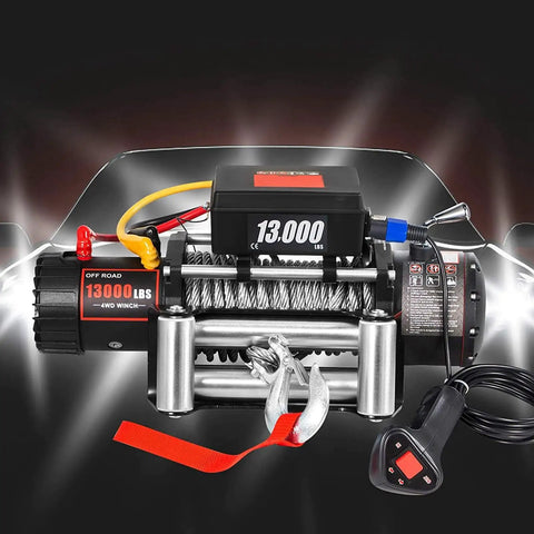 Universal 3 Pin Winch Remote Control For Electric Winches Handheld Vehicle Winch Switch Fits Most Brands Rugged Off Road 4x4 Gear Easy Install Not Compatible With Warn, 13000 lb winch with wired handheld remote